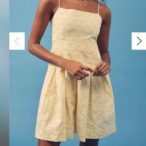 Damson Madder iris mini dress yellow broderie